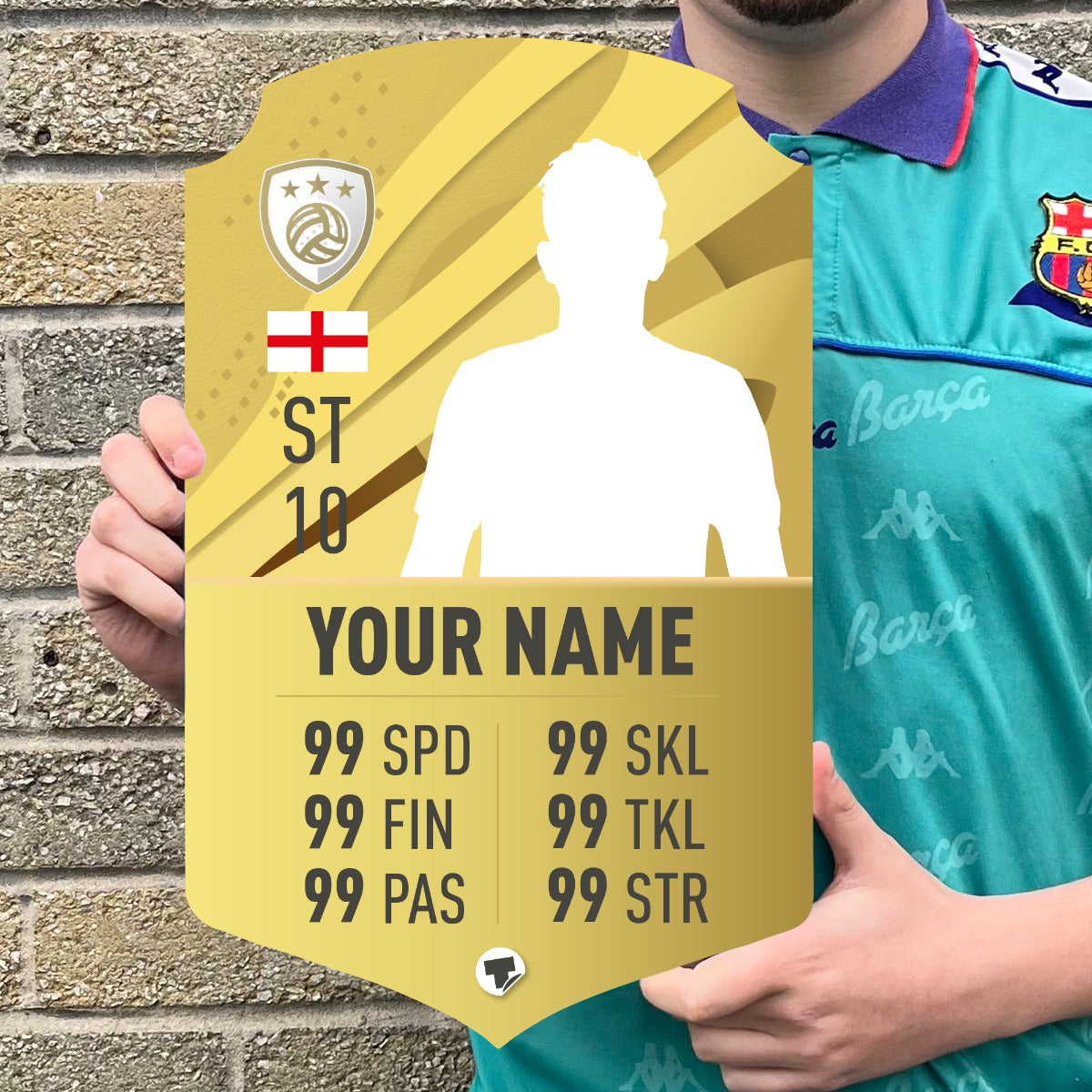 Gold Personalised Stats Card – www.themed.co.uk