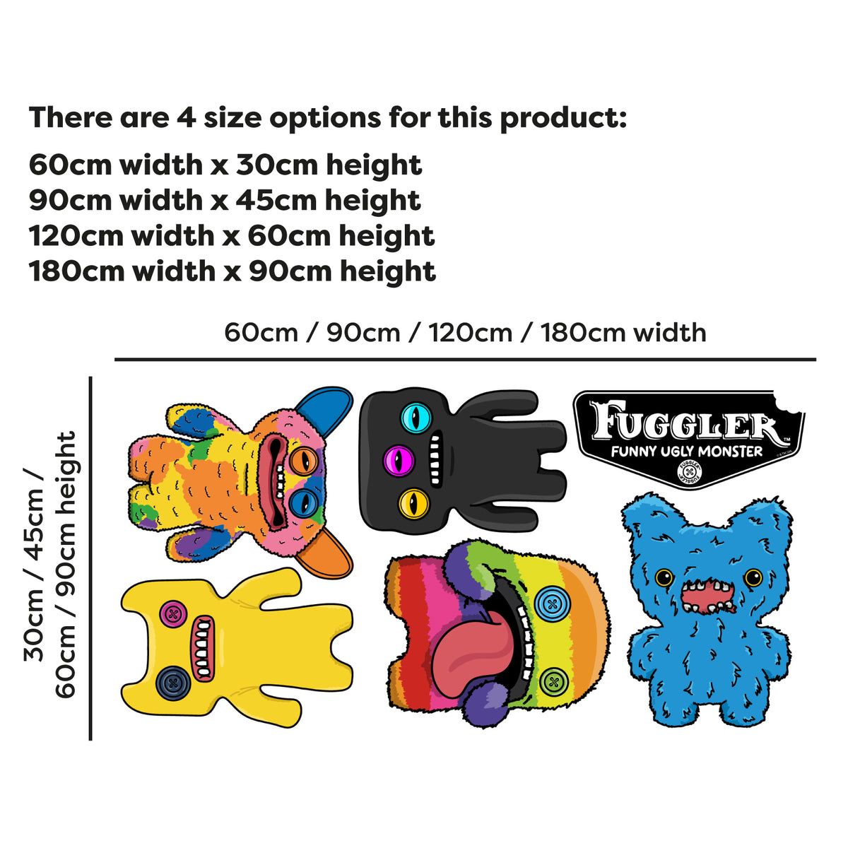Fuggler Wall Sticker - 5 Fuggler Set Decal Wall Art – www.themed.co.uk