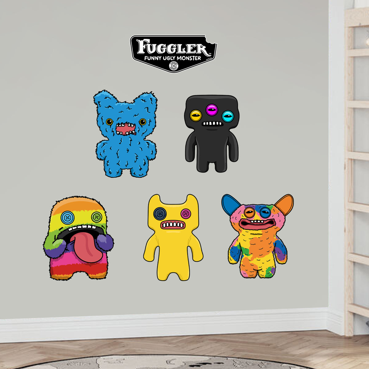 Fuggler Wall Sticker - 5 Fuggler Set Decal Wall Art – www.themed.co.uk