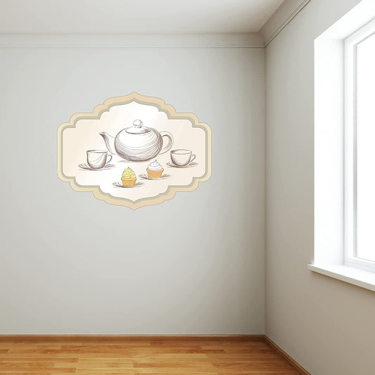 Tea Time Vintage Sign Wall Sticker