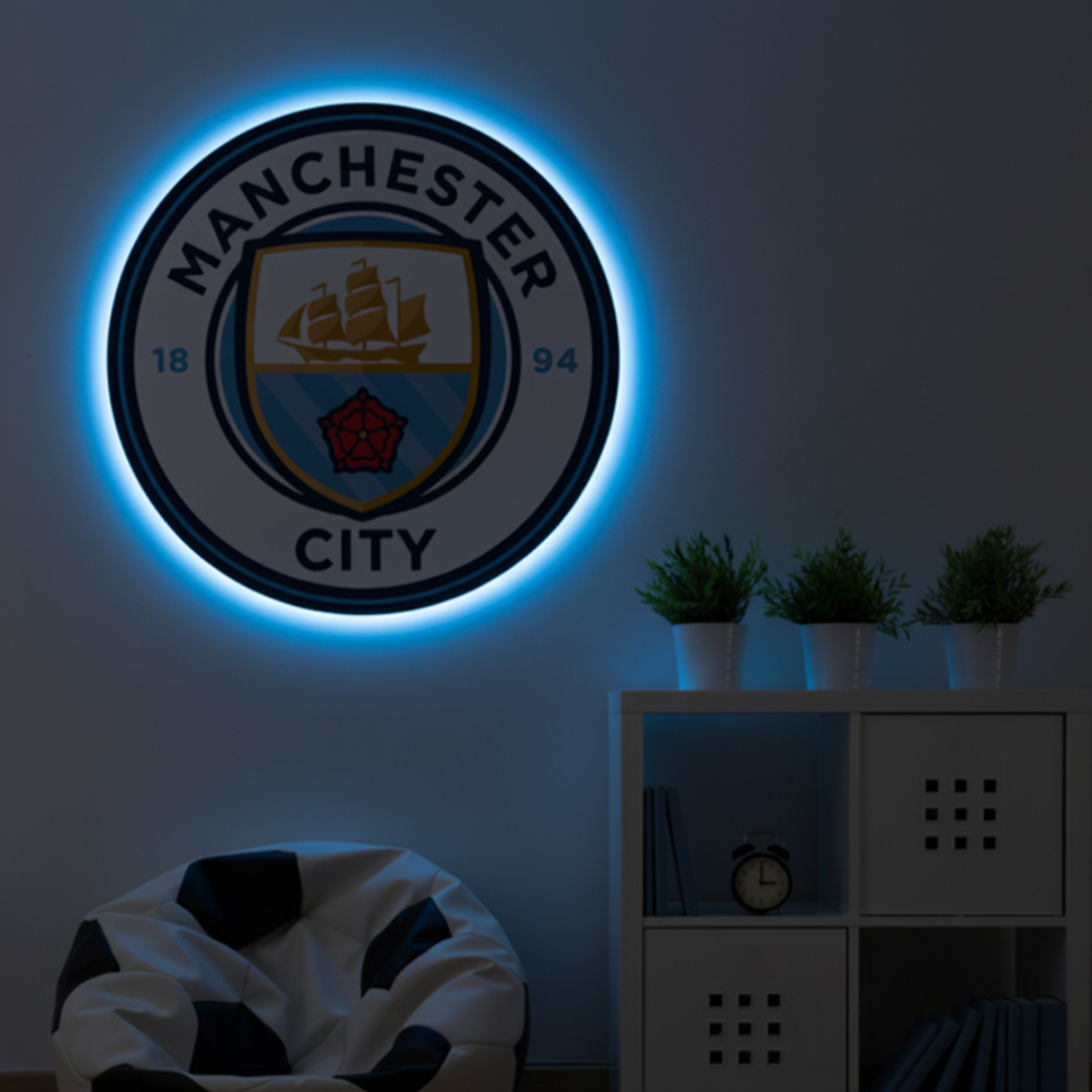 Manchester City Crest LED Backlit Wallpop
