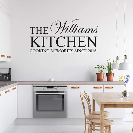 Kitchen Family Personalised Name Wall Sticker