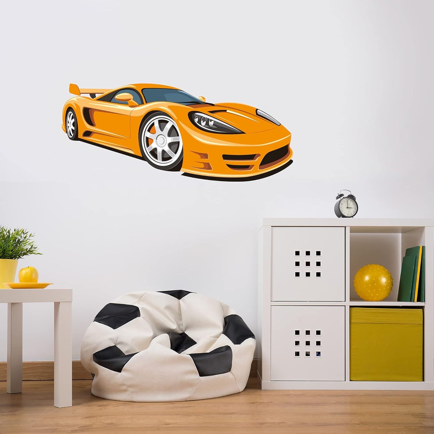 Orange Sports Car Wall Sticker