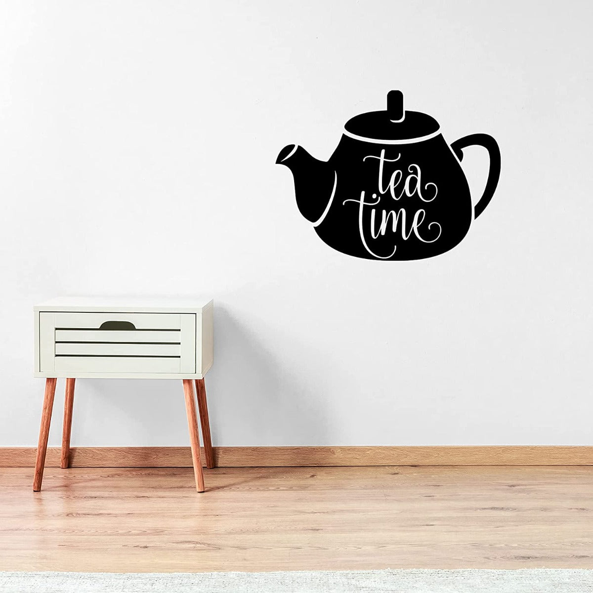 Tea Time Teapot Wall Sticker Art Home Kitchen Decal Cafe Mural – www ...