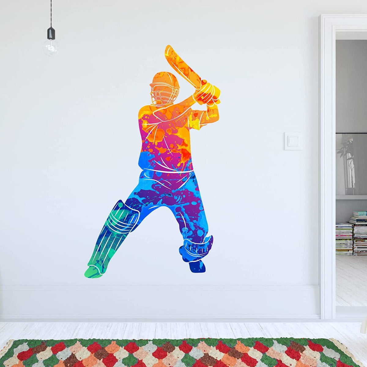 Cricket Wall Sticker - Multicolour Paint Splash