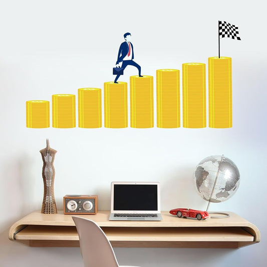 Coin Stairs Wall Sticker