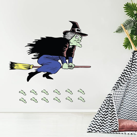 Halloween Wall Sticker - Stick the Nose on Witch
