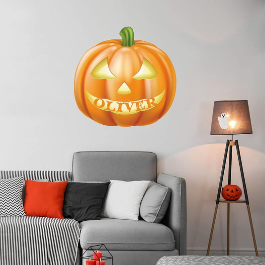 Halloween Wall Sticker - Pumpkin Personalised