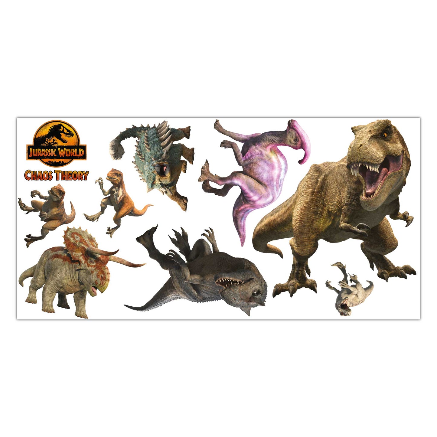 Jurassic Chaos Theory Wall Sticker - 8 Character Set Wall Art