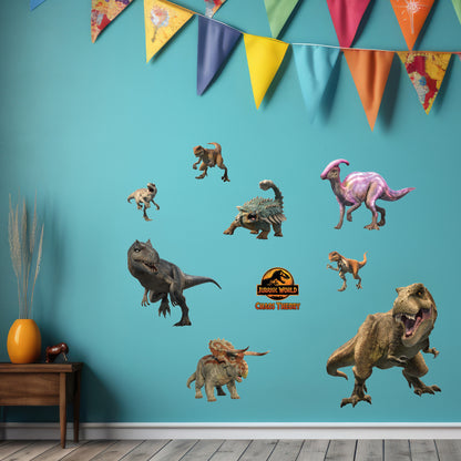 Jurassic Chaos Theory Wall Sticker - 8 Character Set Wall Art