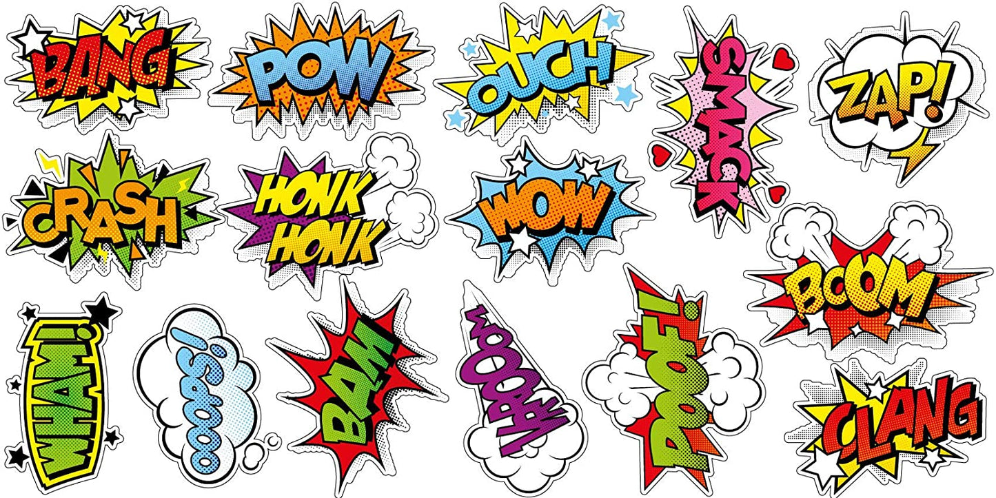 Comic Book Sound Effects Set of Wall Stickers