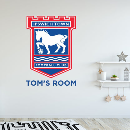 Ipswich Town Crest Personalised Name Wall Sticker