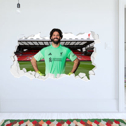 Liverpool FC Wall Sticker - A.Becker 25/26 Broken Wall