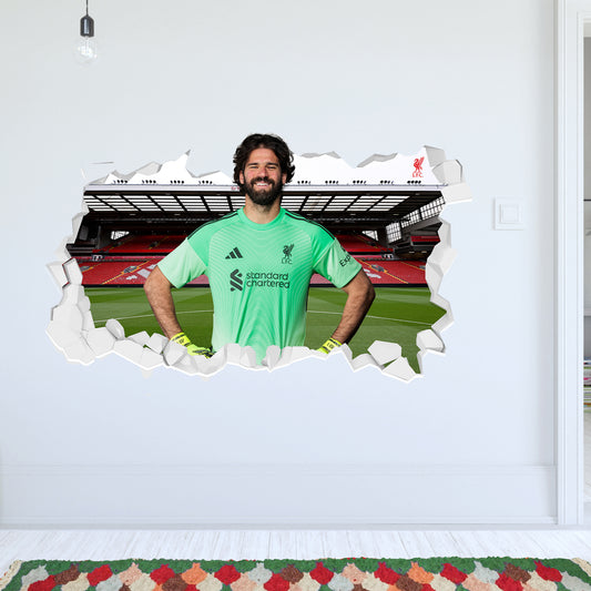 Liverpool FC Wall Sticker - A.Becker 25/26 Broken Wall
