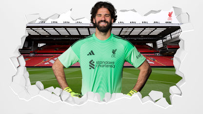 Liverpool FC Wall Sticker - A.Becker 25/26 Broken Wall