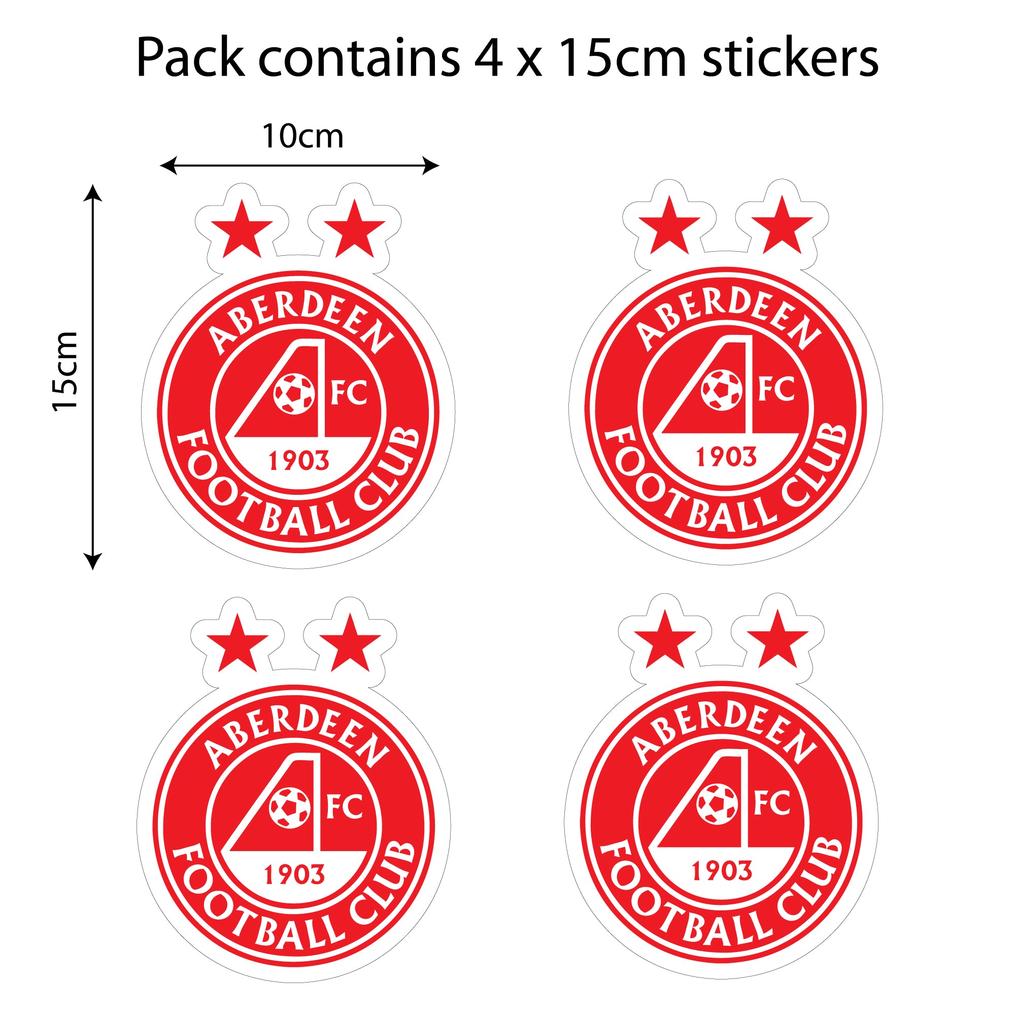Club Andersen Sticker Aberdeen Football Club - Car Sticker Pack – www.themed.co.uk