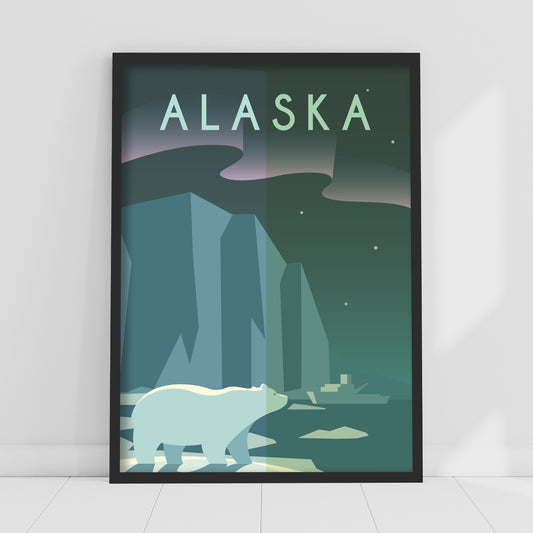 World City Print - Alaska Poster Wall Art