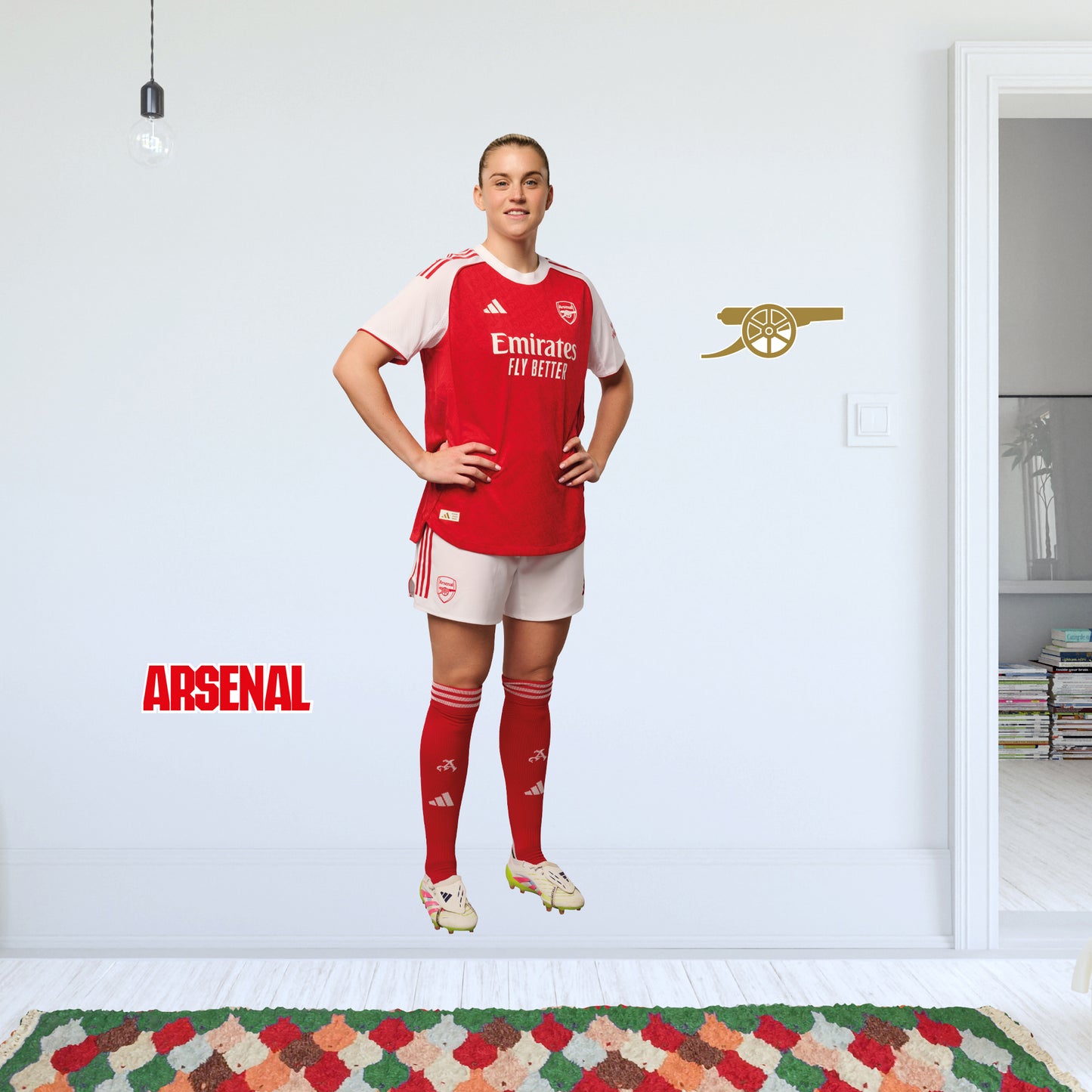 Arsenal FC - Alessia Russo 25/26 Player Wall Sticker + Gunners Decal Set