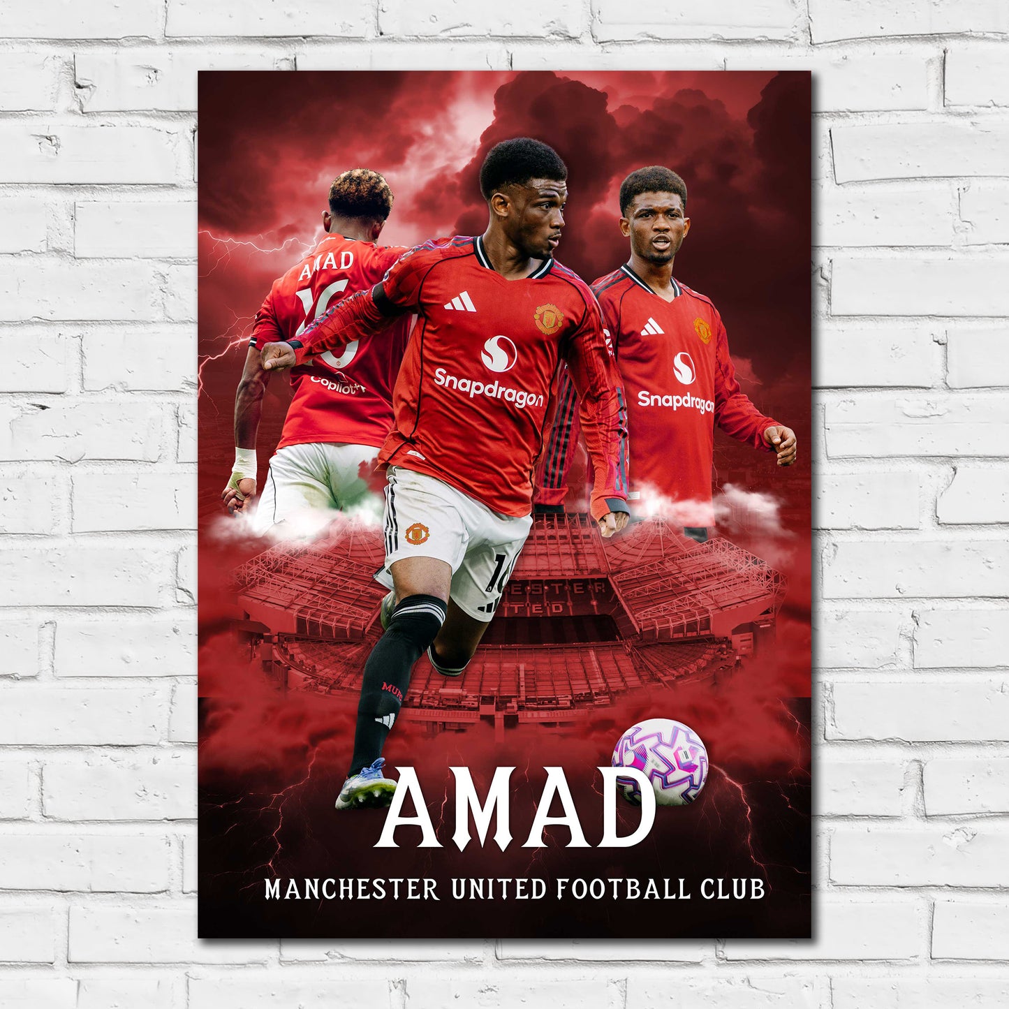 Manchester United FC Print - Amad 25/26 Core Poster