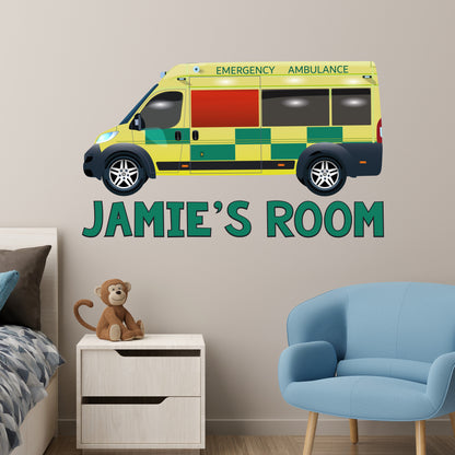 Emergency Services Wall Sticker - Ambulance Personalised Wall Art