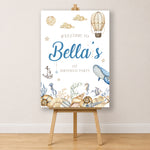 Animal Birthday Sign - Watercolour Marine Animals Personalised Foamex Board
