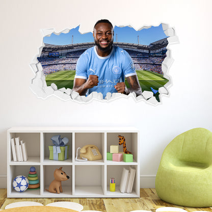 Manchester City Football Club - Semenyo 26/27 Broken Wall Sticker