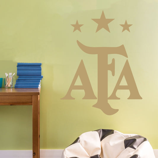 Argentina Football Club - AFA Logo in Gold Wall Sticker
