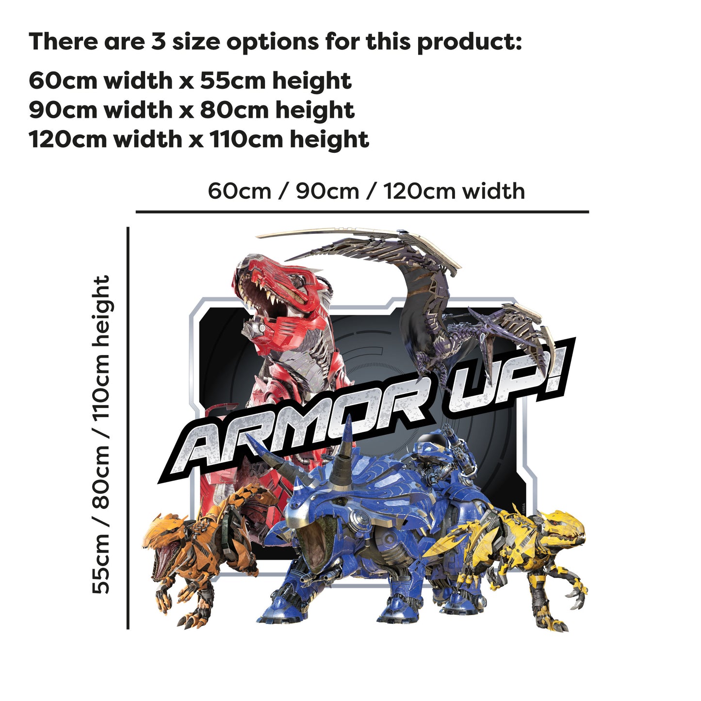 Armorsaurs Wall Sticker - Armor Up Group Decal Wall Art