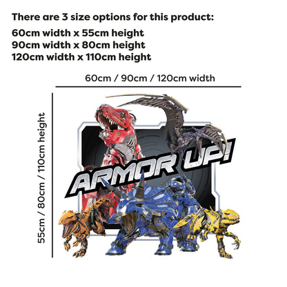 Armorsaurs Wall Sticker - Armor Up Group Decal Wall Art