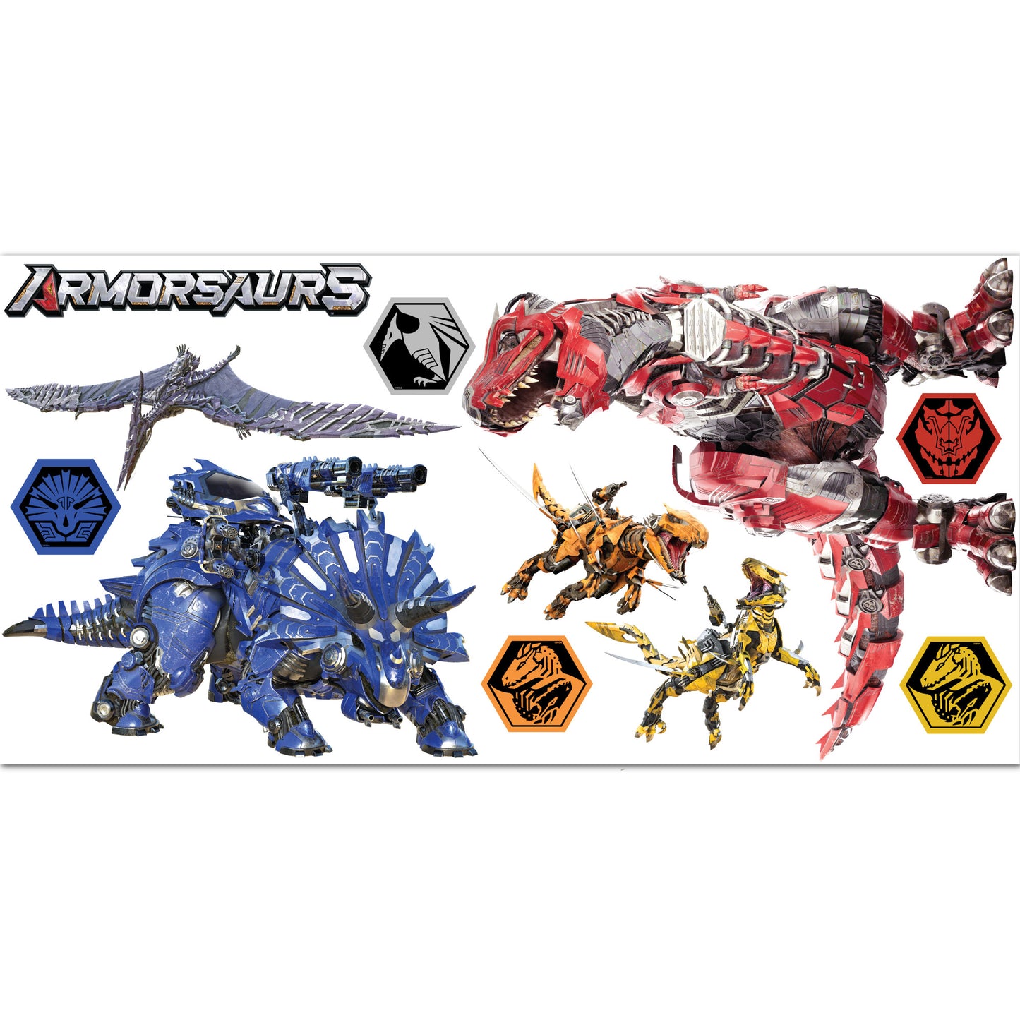 Armorsaurs Wall Sticker - Dino Decal Set Wall Art