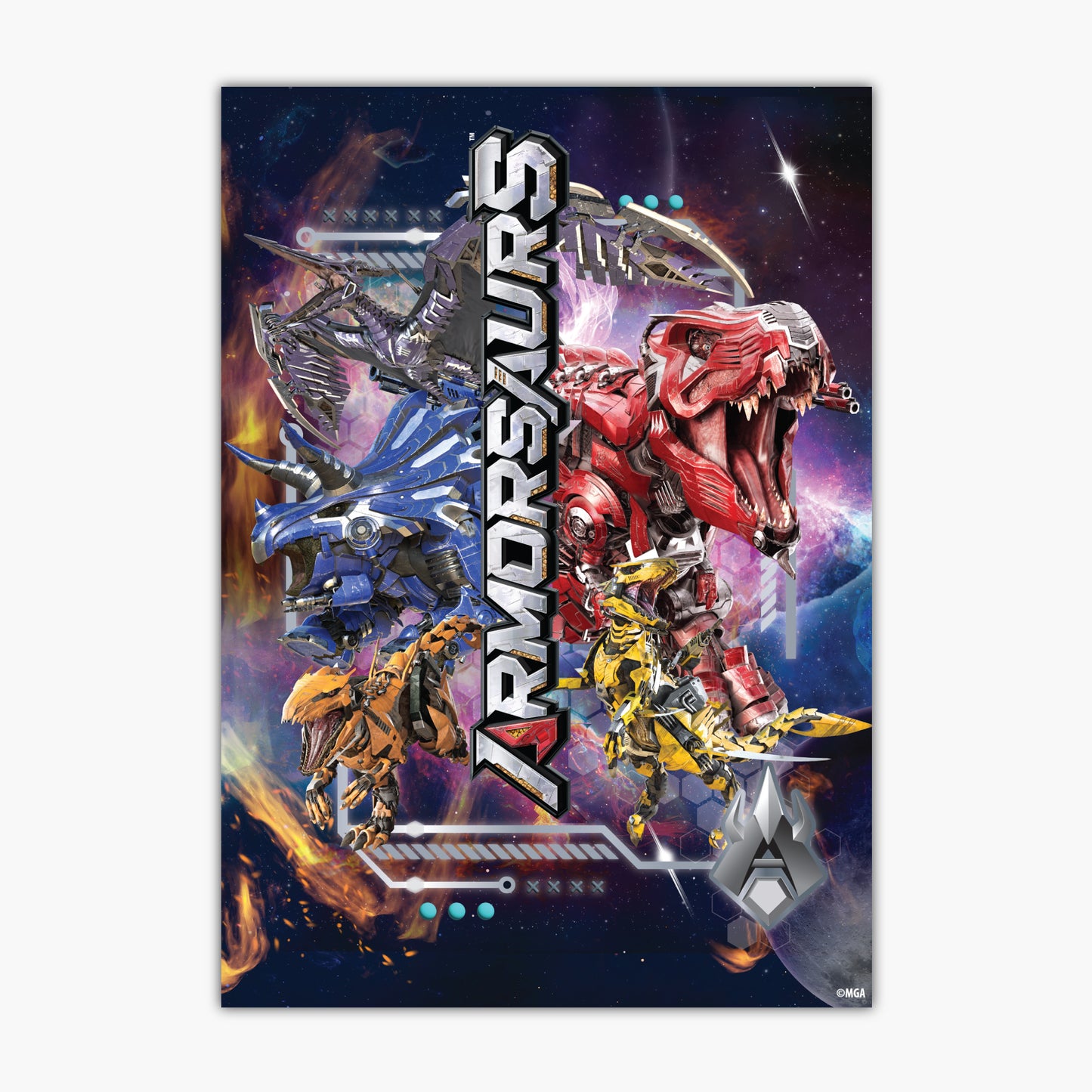 Armorsaurs Print - Group Dino's Poster Wall Art