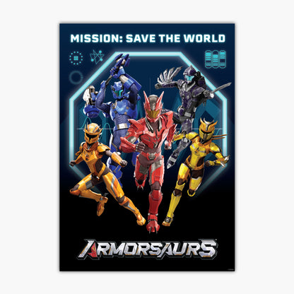 Armorsaurs Print - Mission Save The World Poster Wall Art