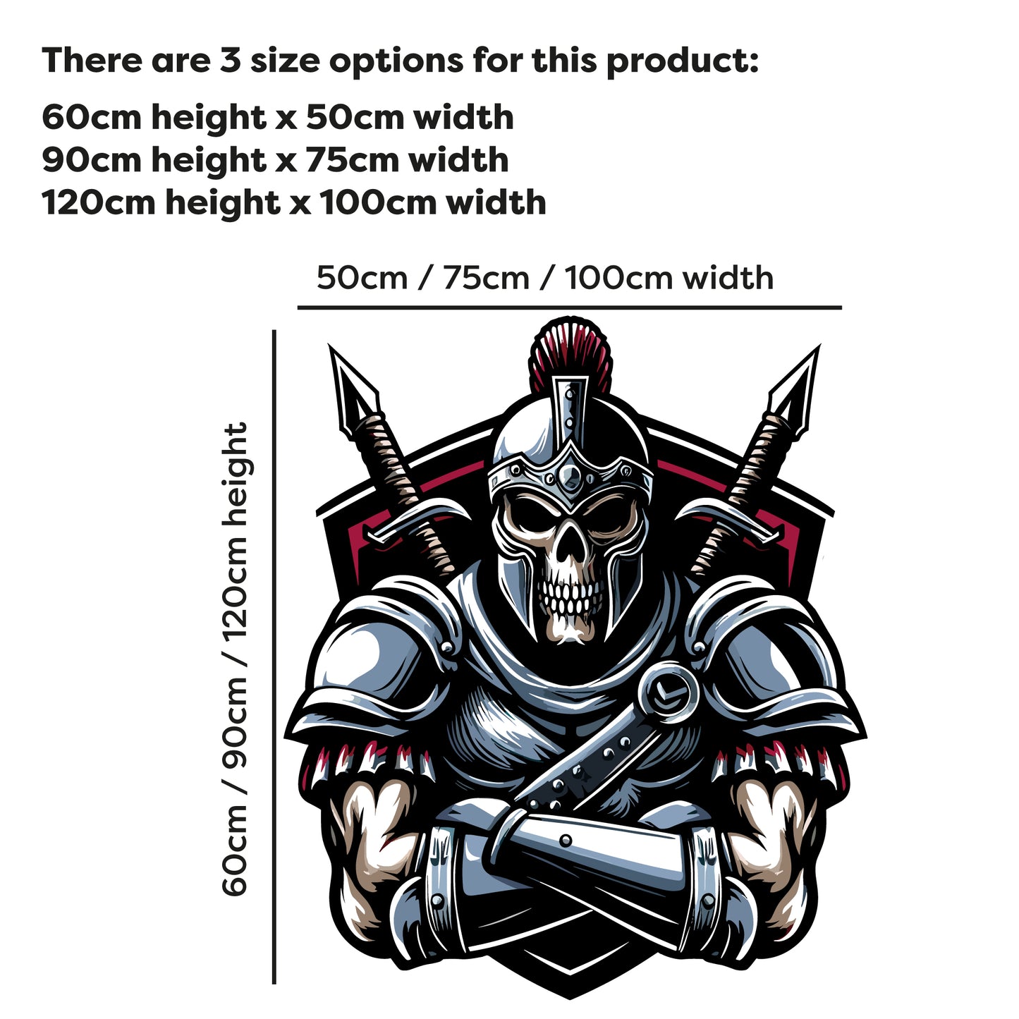 Medieval Wall Sticker - Warrior With Arms Crossed Decal Wall Art