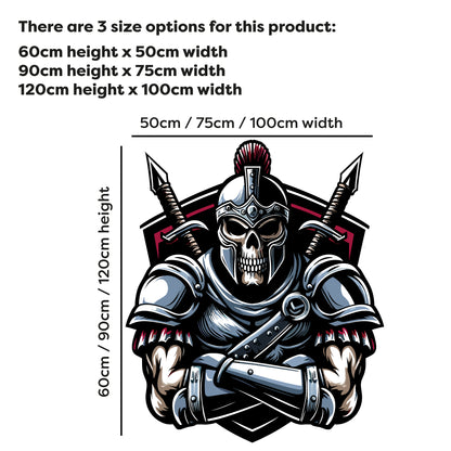 Medieval Wall Sticker - Warrior With Arms Crossed Decal Wall Art