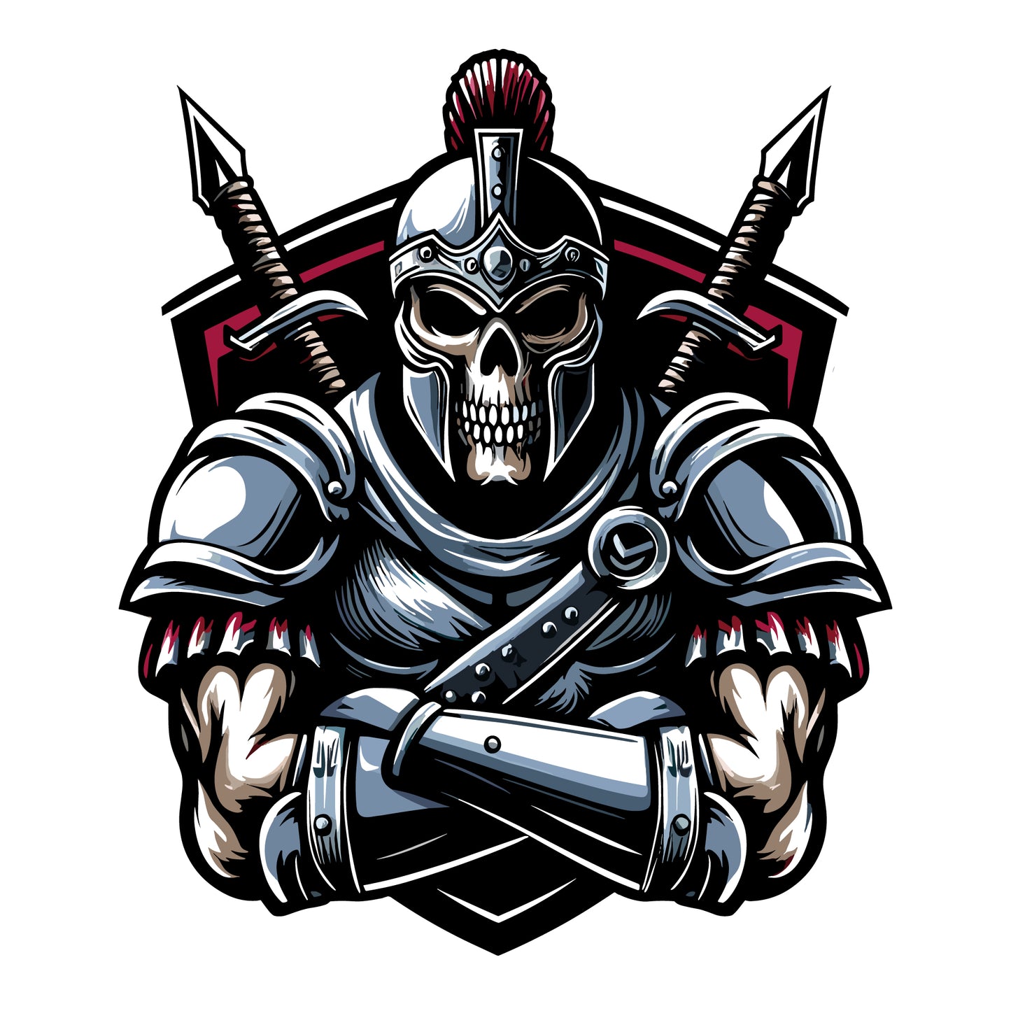 Medieval Wall Sticker - Warrior With Arms Crossed Decal Wall Art