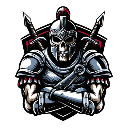 Medieval Wall Sticker - Warrior With Arms Crossed Decal Wall Art