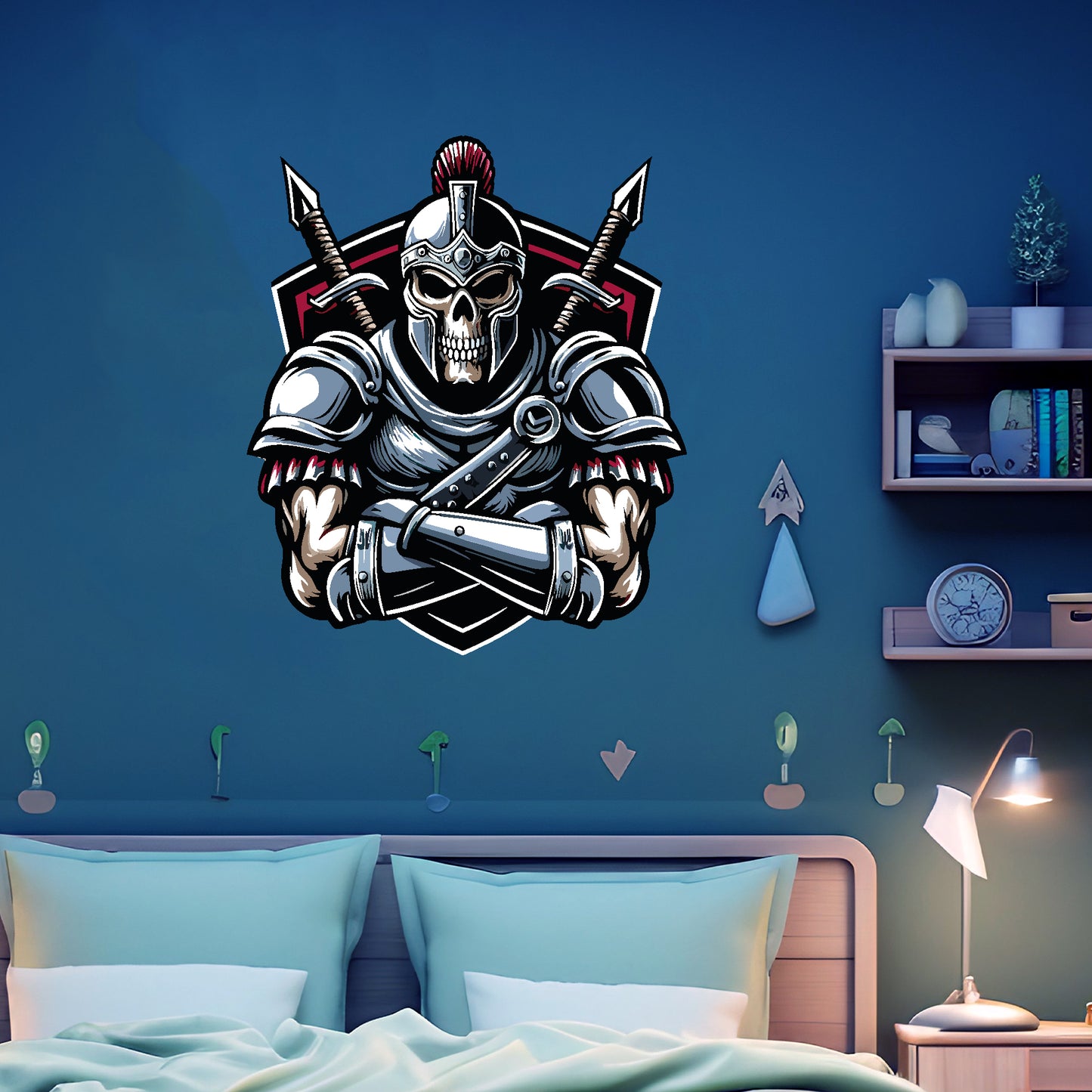 Medieval Wall Sticker - Warrior With Arms Crossed Decal Wall Art