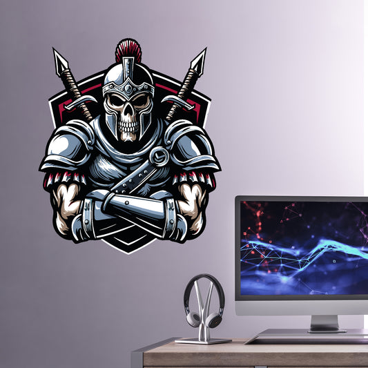 Medieval Wall Sticker - Warrior With Arms Crossed Decal Wall Art