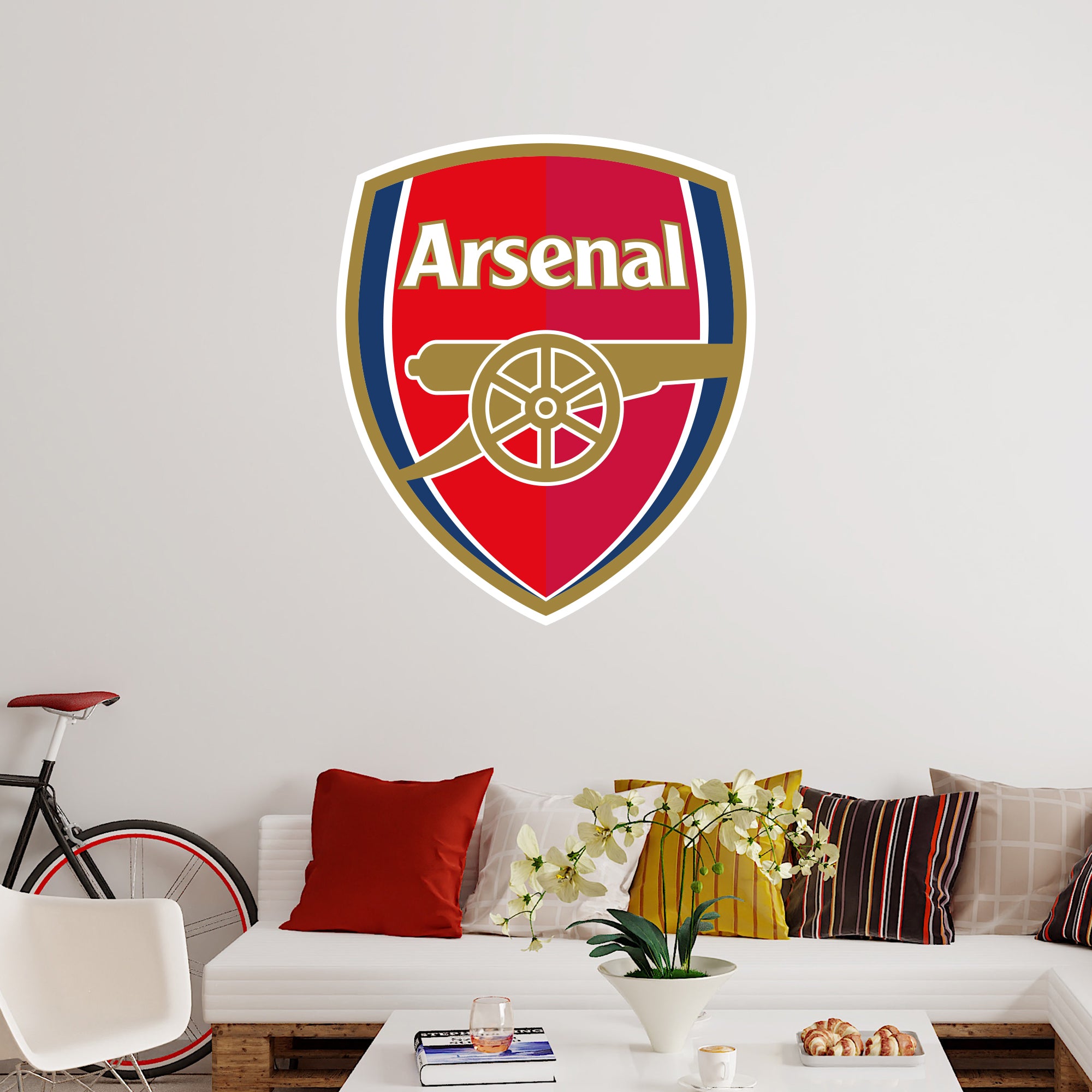 Arsenal Sticker Pack Arsenal Football Club Crest Wall Sticker – www.themed.co.uk
