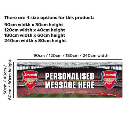 Arsenal Birthday - Personalised Football Banner Wall Sticker