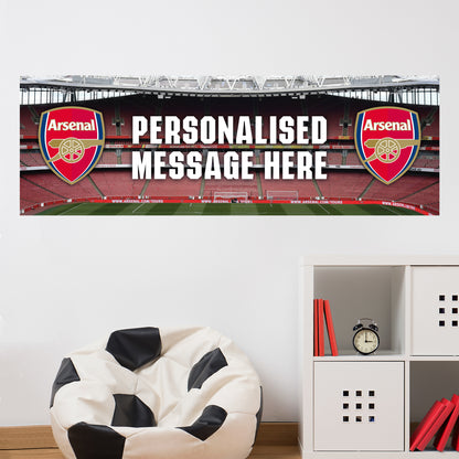 Arsenal Birthday - Personalised Football Banner Wall Sticker