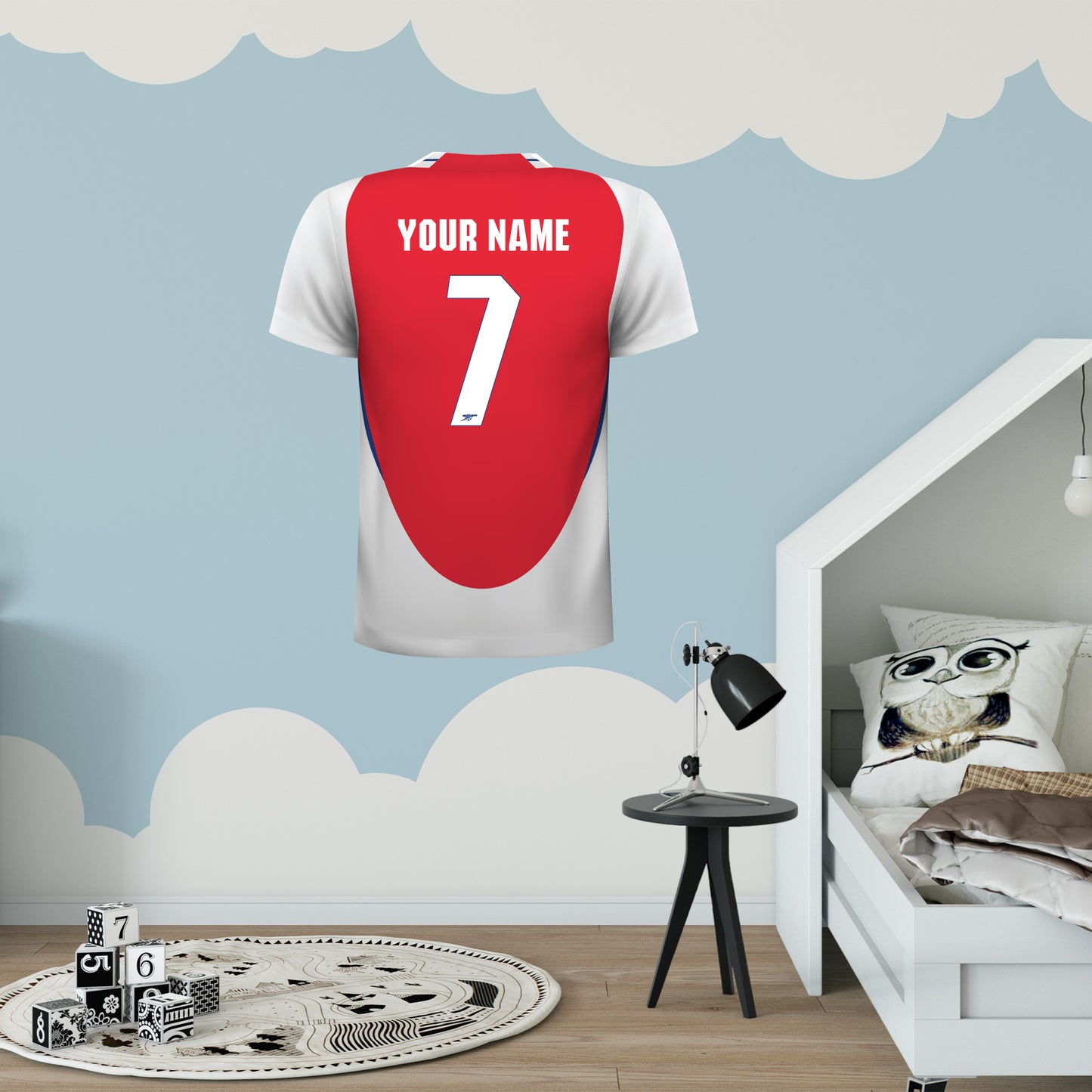 Arsenal Football Club -  Personalised Name & Number 24/25 Shirt Wall Sticker