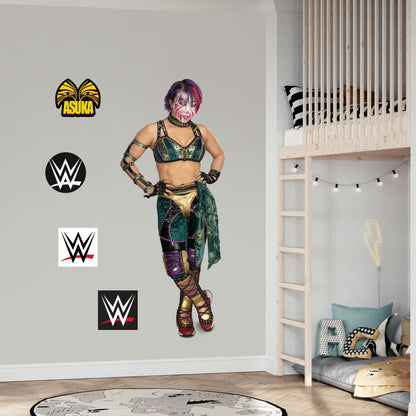 WWE - Asuka Wrestler Decal + Bonus Wall Sticker Set