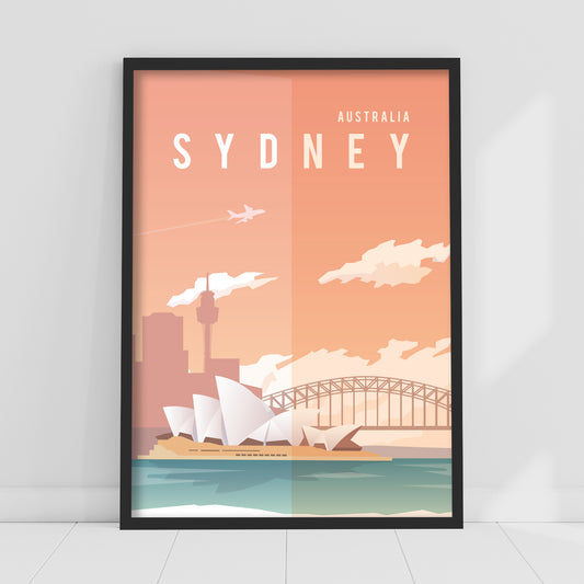 World City Print - Sydney Australia Poster Wall Art
