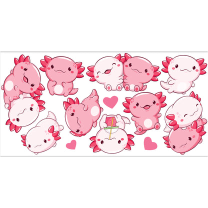 Axolotl Wall Sticker - Pink Axolotl Decal Set Wall Sticker