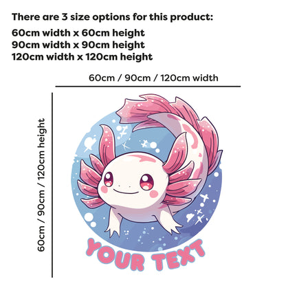 Axolotl Wall Sticker - Axolotl Swimming Personalised Wall Art