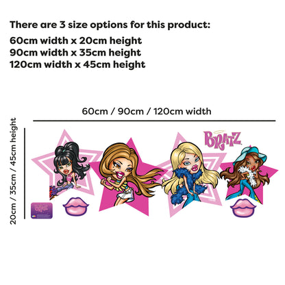 Bratz Wall Sticker - Group In Stars Wall Art