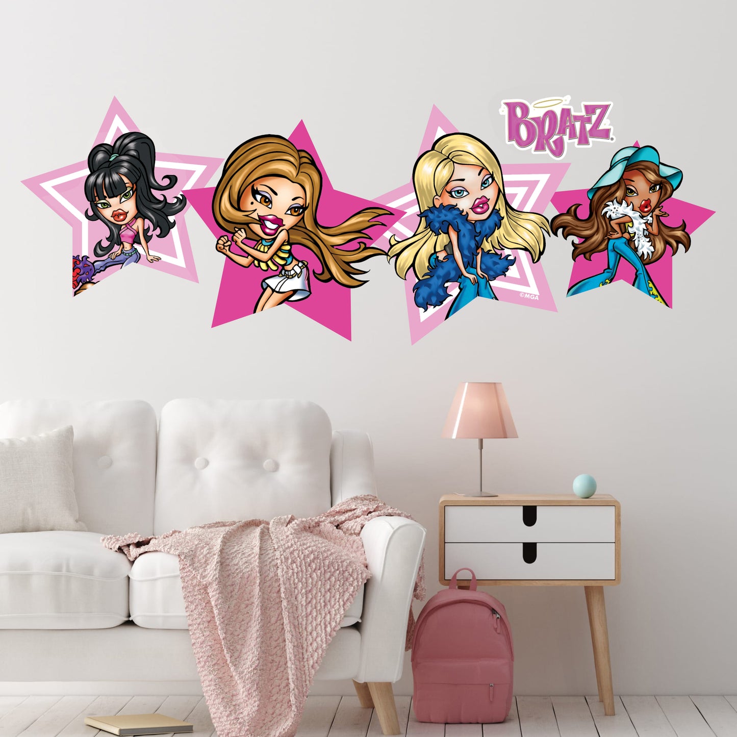 Bratz Wall Sticker - Group In Stars Wall Art