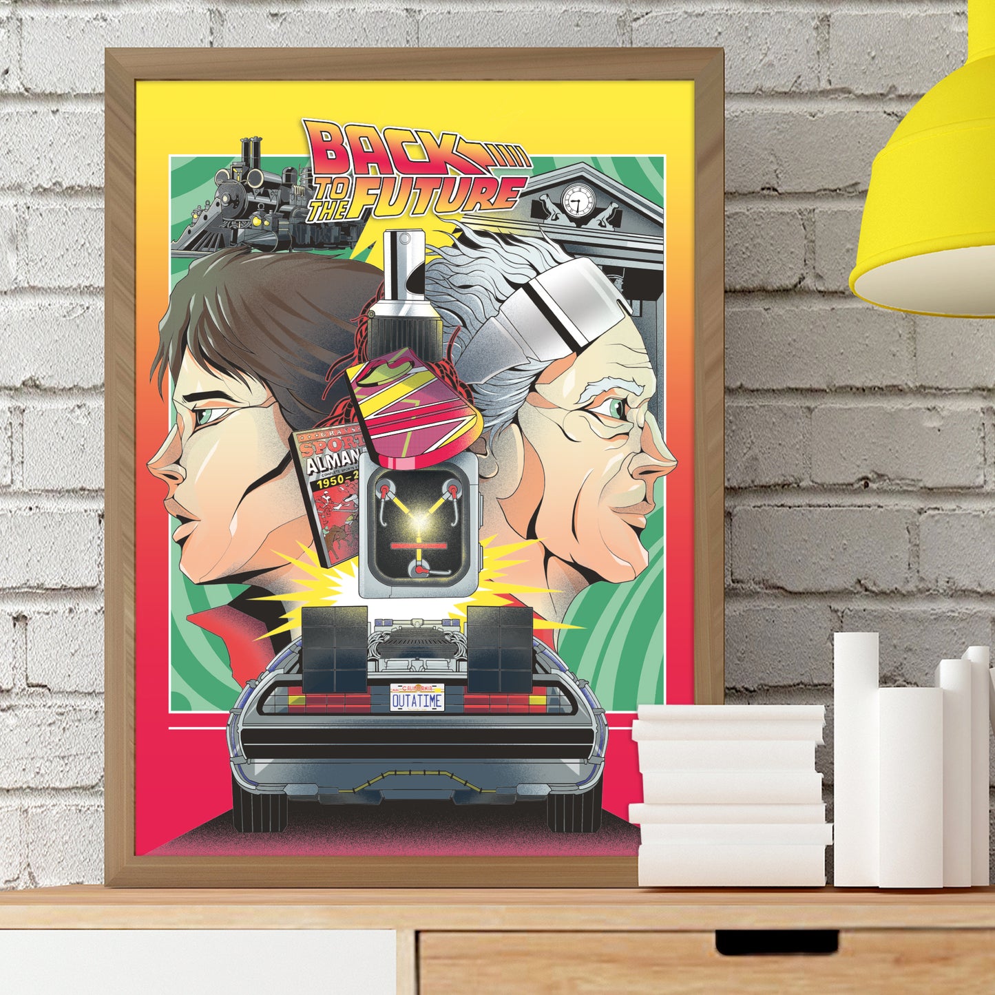 Back to the Future Print - Retro Cartoon Graphic Poster Art