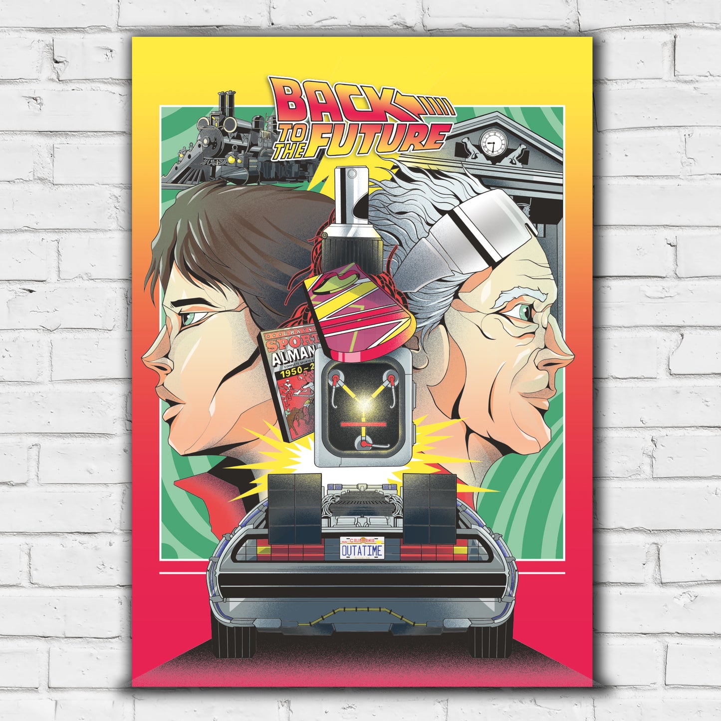 Back to the Future Print - Retro Cartoon Graphic Poster Art